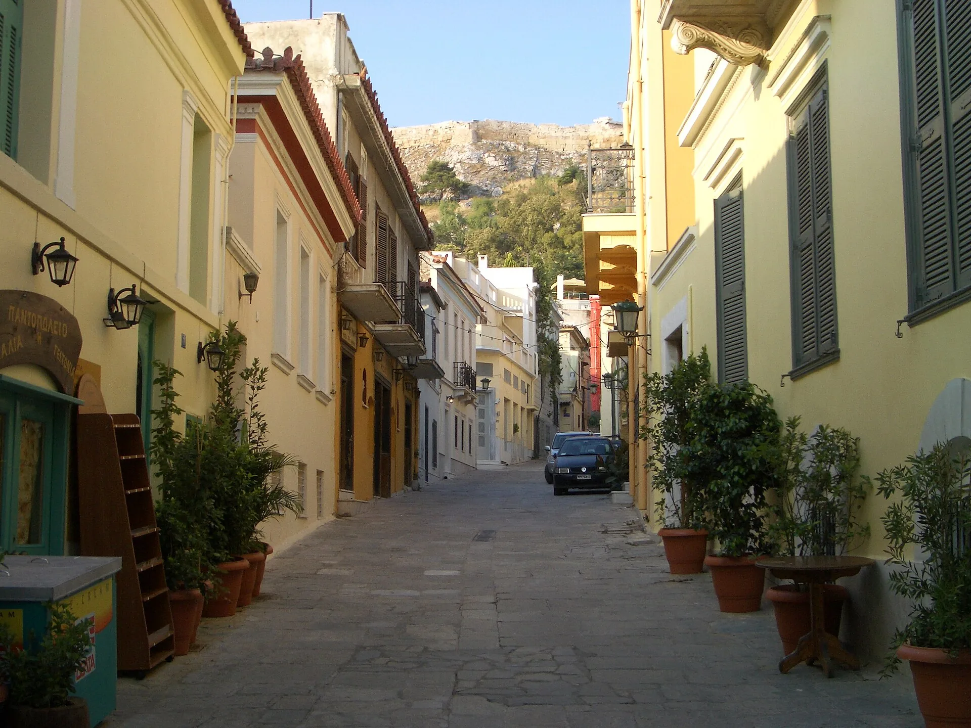 A street in the Plaka neighborhood of Athens