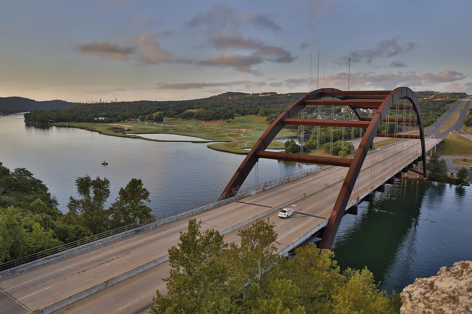 The Pennybacker Bridge over Lake Austin