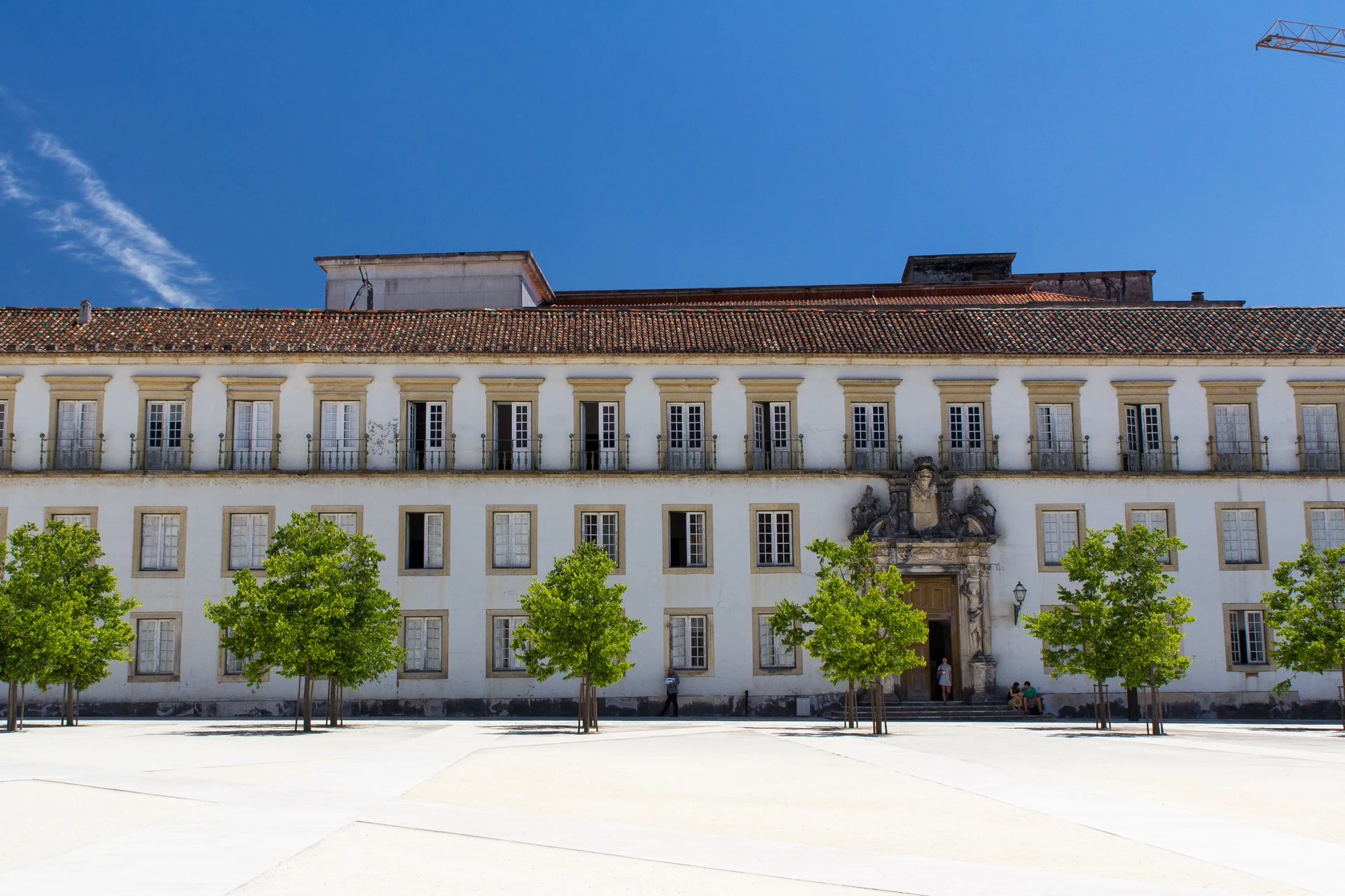 The University of Coimbra rectory façade facing its open square