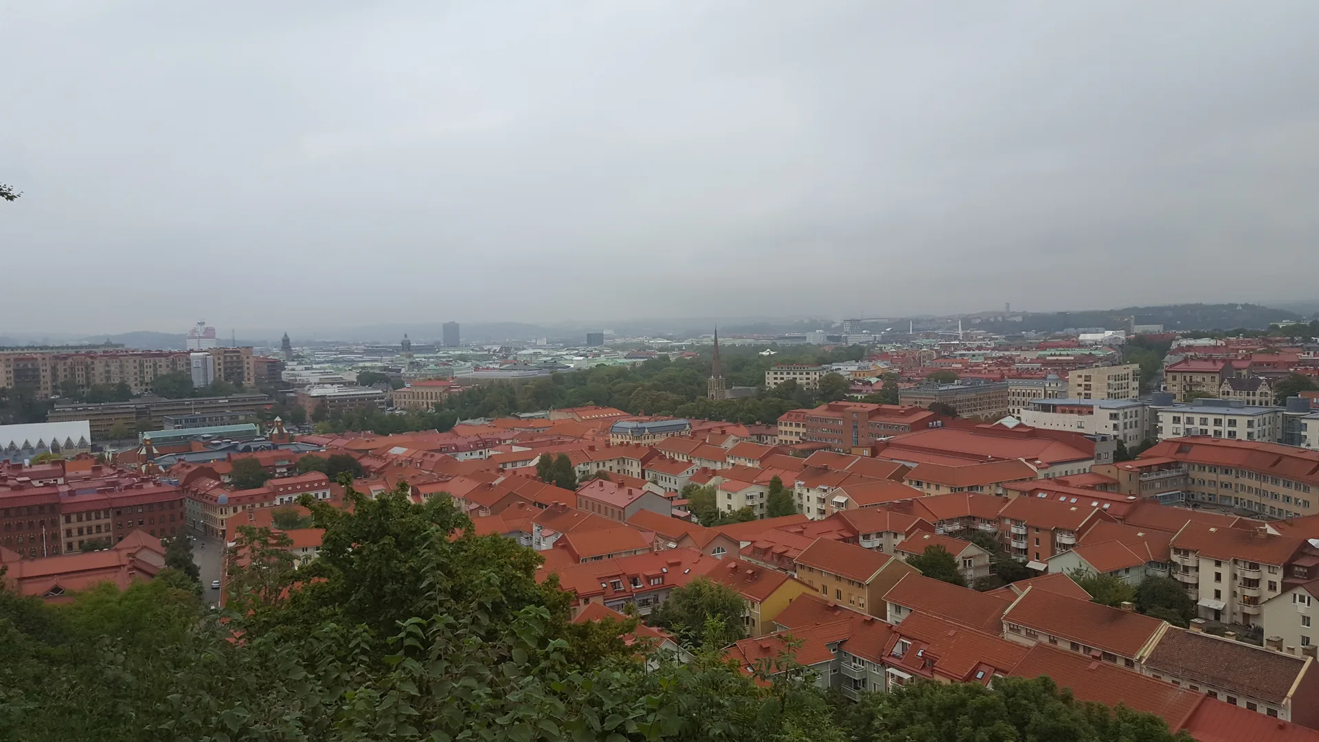 Red-roofed Haga and Gothenburg seen from Skansen Kronan