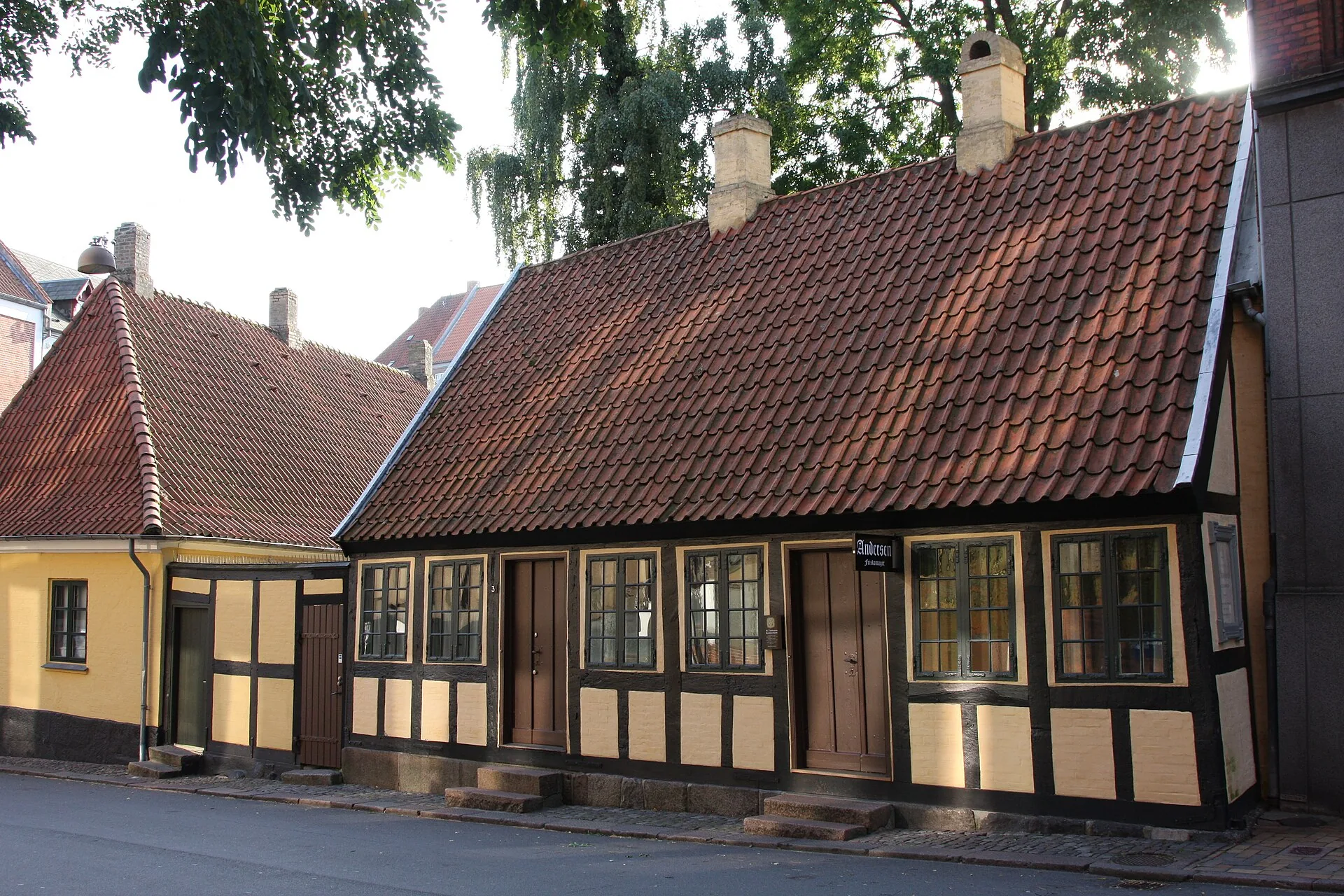 Hans Christian Andersen’s childhood home on Munkemøllestræde in Odense