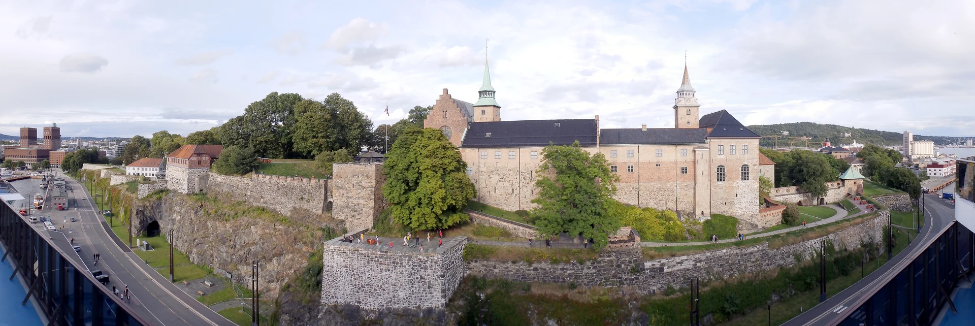 Akershus Fortress, castle towers and stone ramparts above Oslo’s harbour