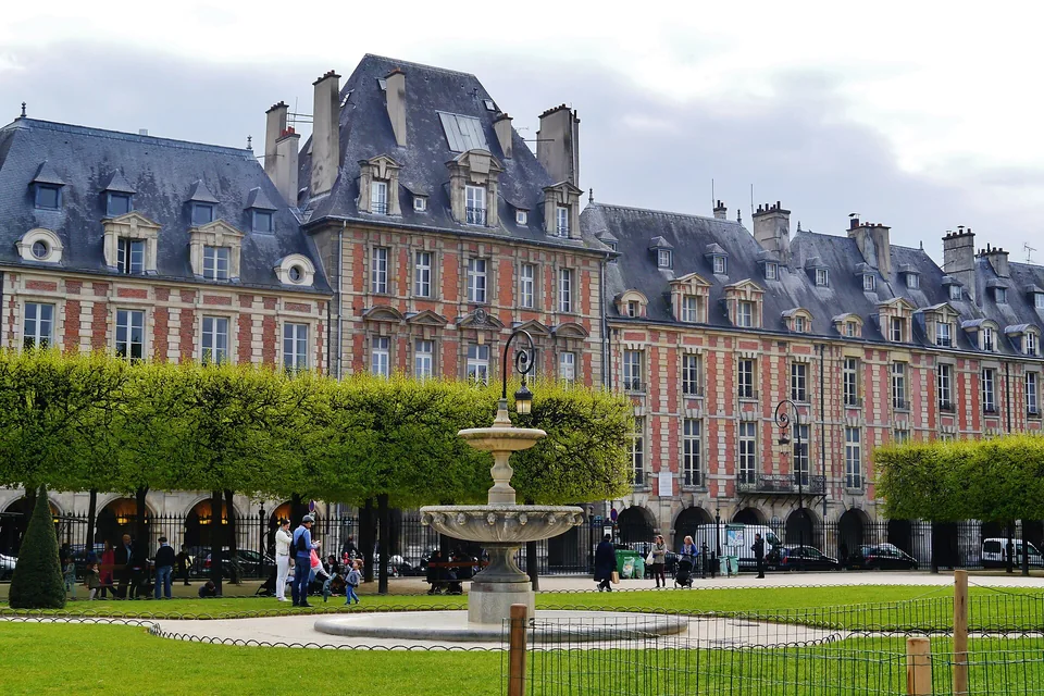 Place des Vosges in the Marais, Paris
