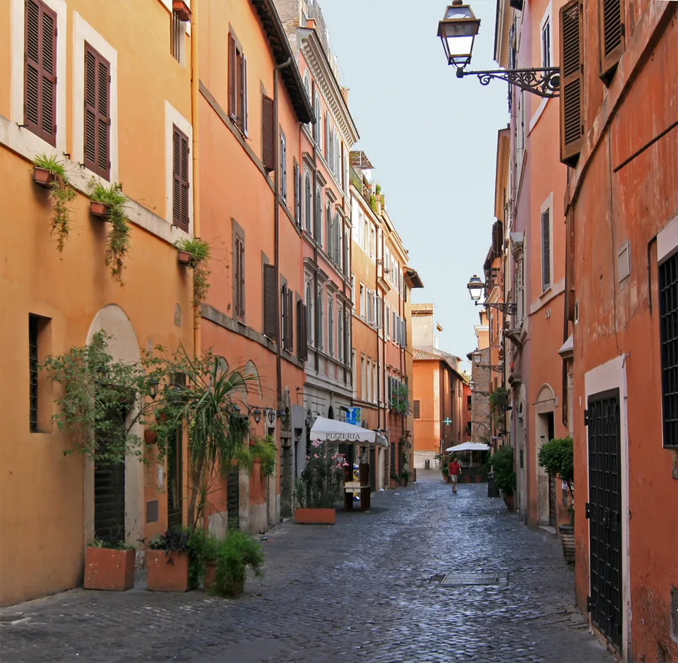 Via della Scala in Rome’s Trastevere neighborhood