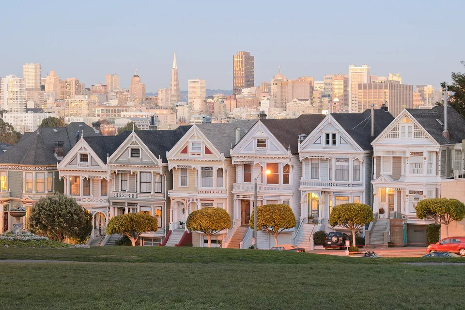 The Painted Ladies at Alamo Square, San Francisco