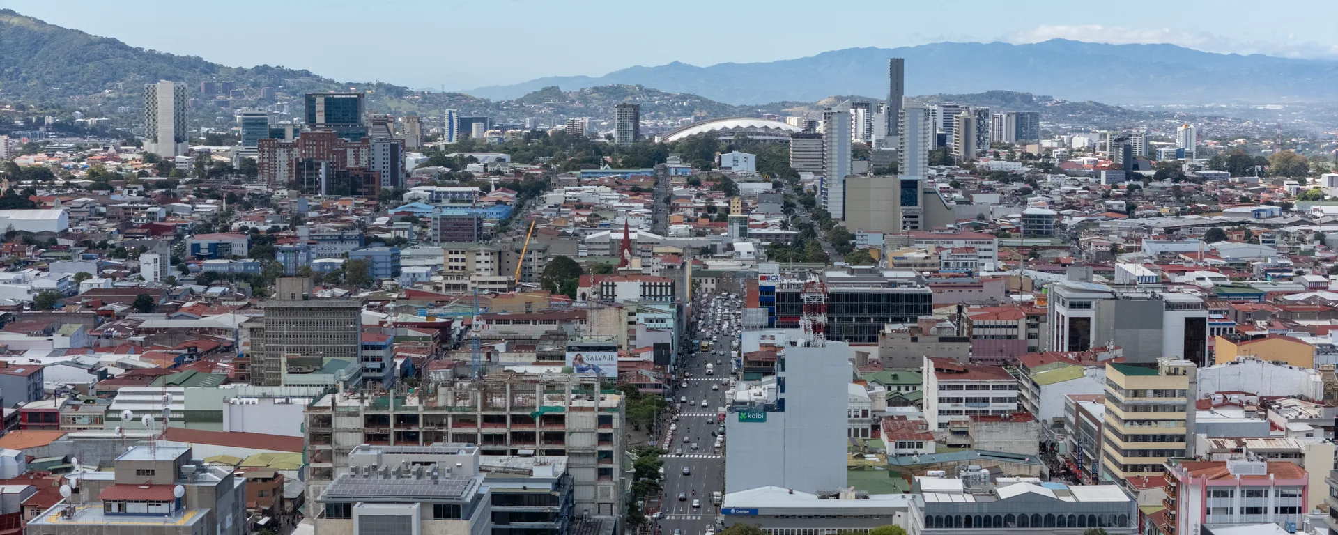 San José skyline and surrounding hills