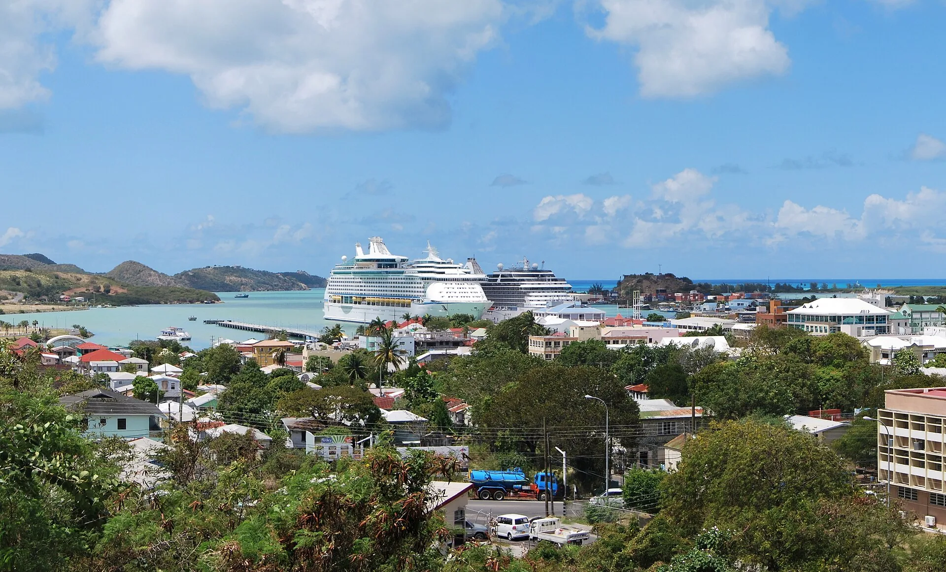 St. John’s harbor and city in Antigua