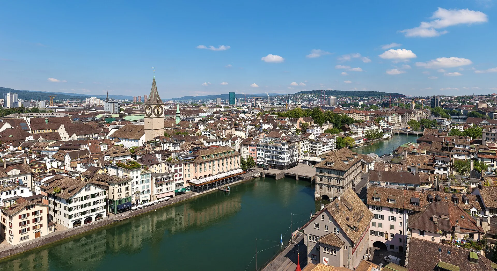 Zürich old town and the Limmat river
