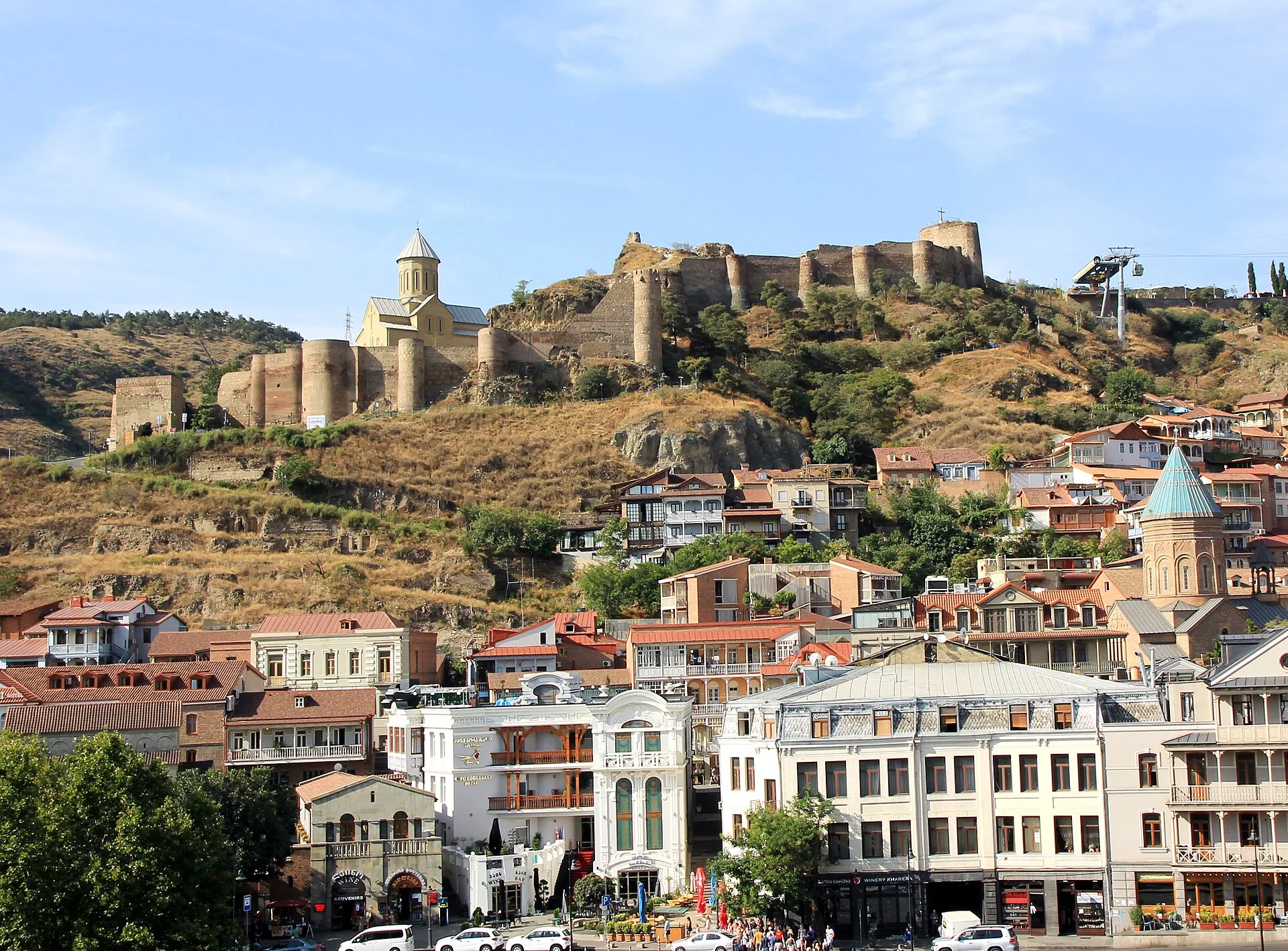 Narikala fortress above the old town of Tbilisi, Georgia