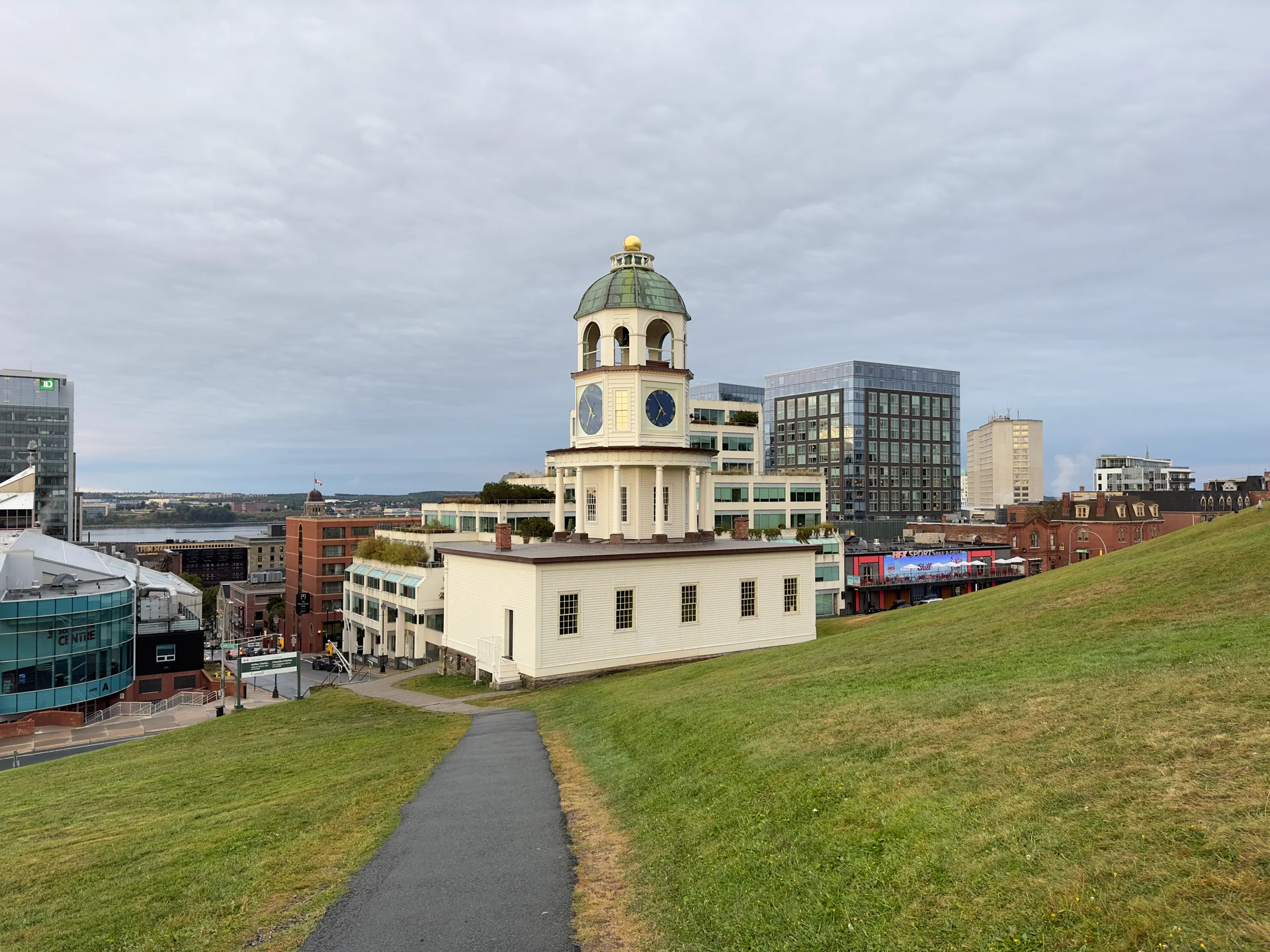 The Old Town Clock on Citadel Hill overlooking central Halifax.