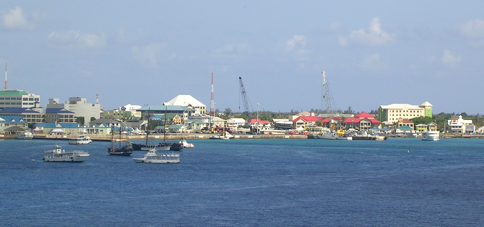 George Town waterfront and harbour on Grand Cayman, photographed in 2011